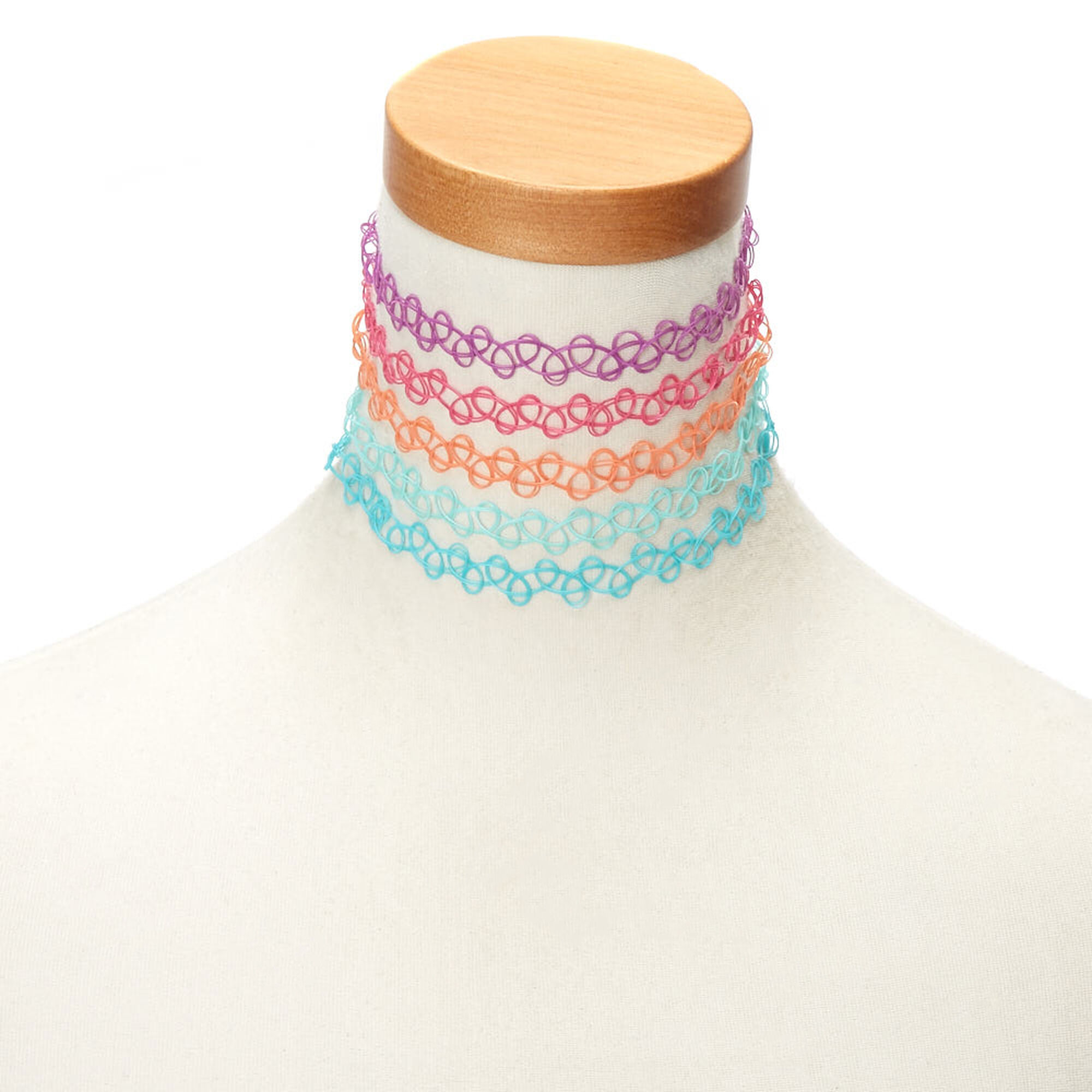 View Claires Summer Tattoo Choker Necklaces 5 Pack information
