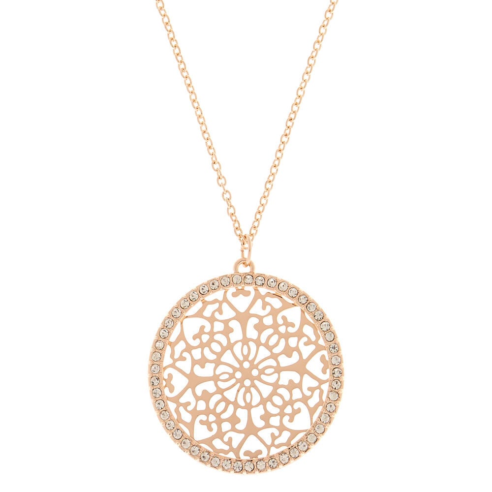 Gold filigree online pendant necklace