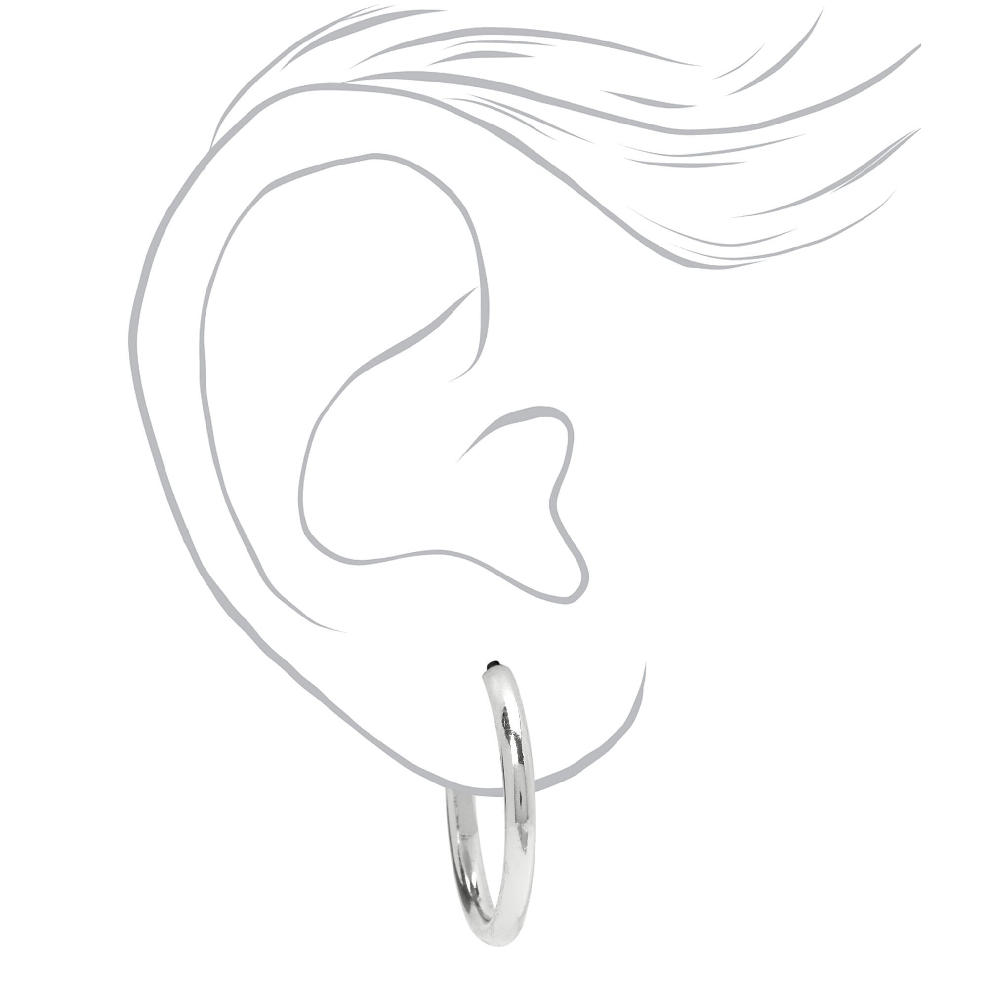 Silver-tone 20mm Hoop Earrings,