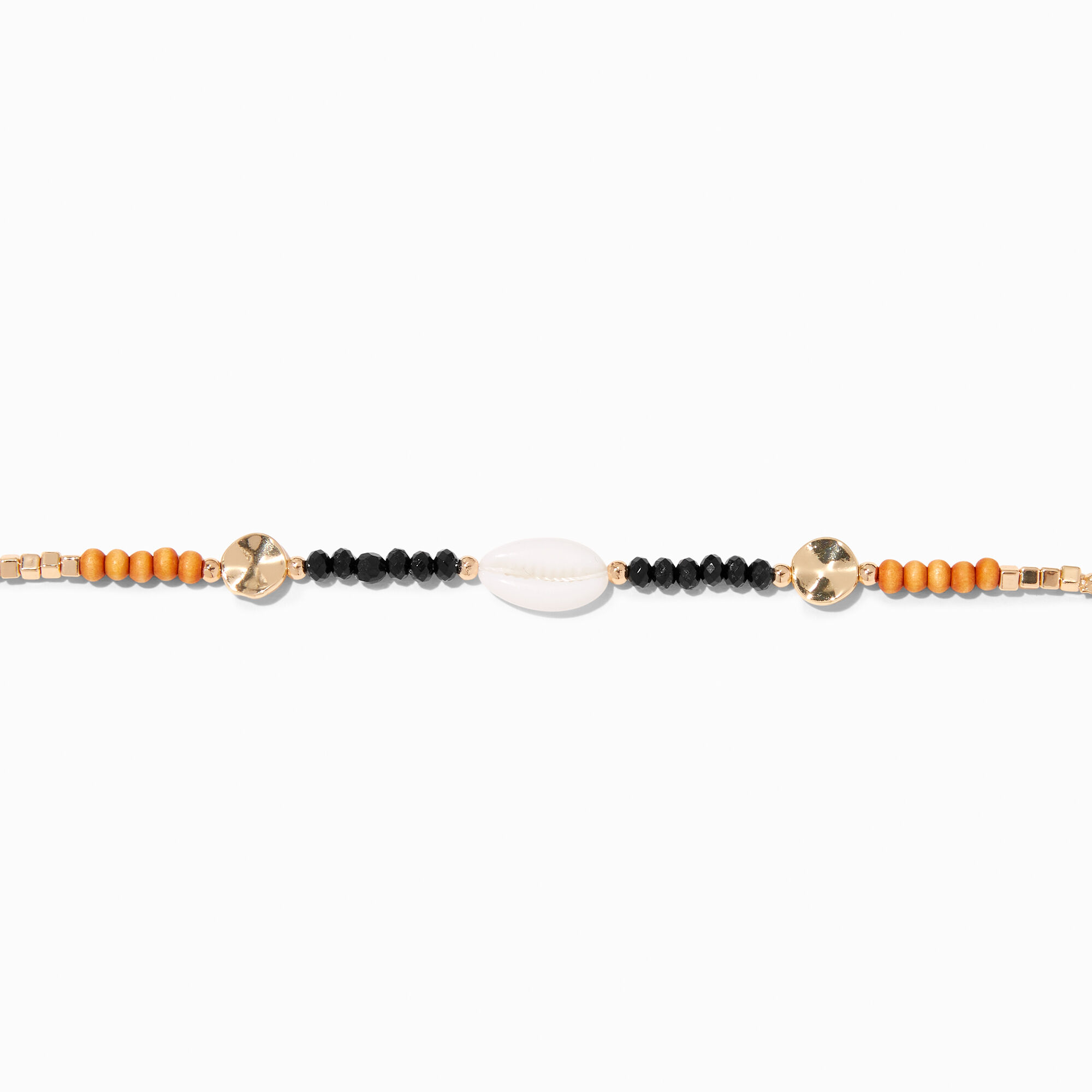 Rainforest Cowrie Shell Gold tone Choker Necklace