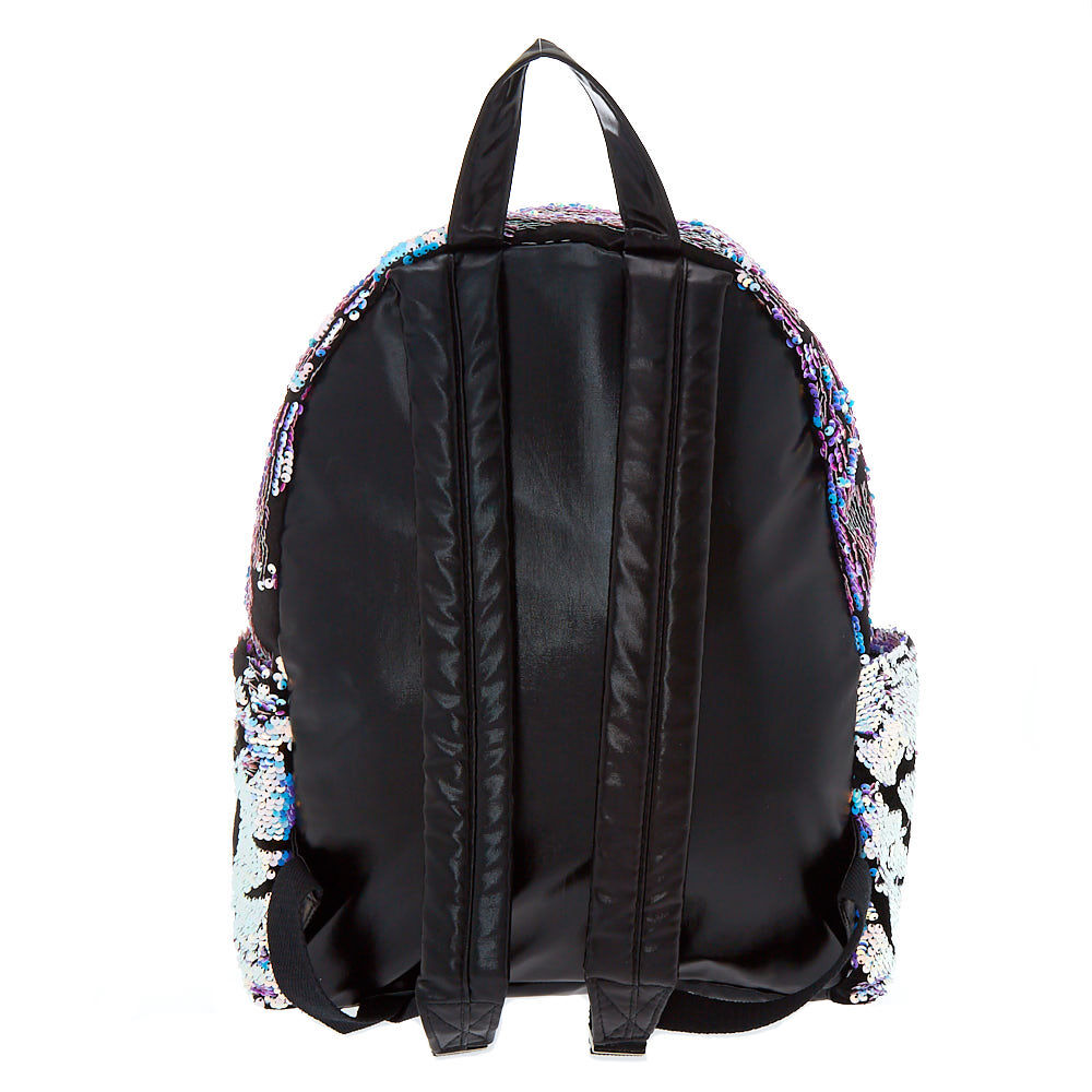 purple velvet backpack