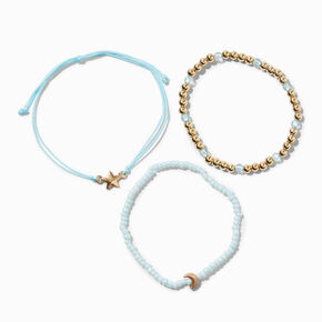 Light Blue &#39;&#39;Never Lost&#39;&#39; Inspiration Beaded Bracelet Set - 3 Pack,