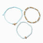 Light Blue &#39;&#39;Never Lost&#39;&#39; Inspiration Beaded Bracelet Set - 3 Pack,
