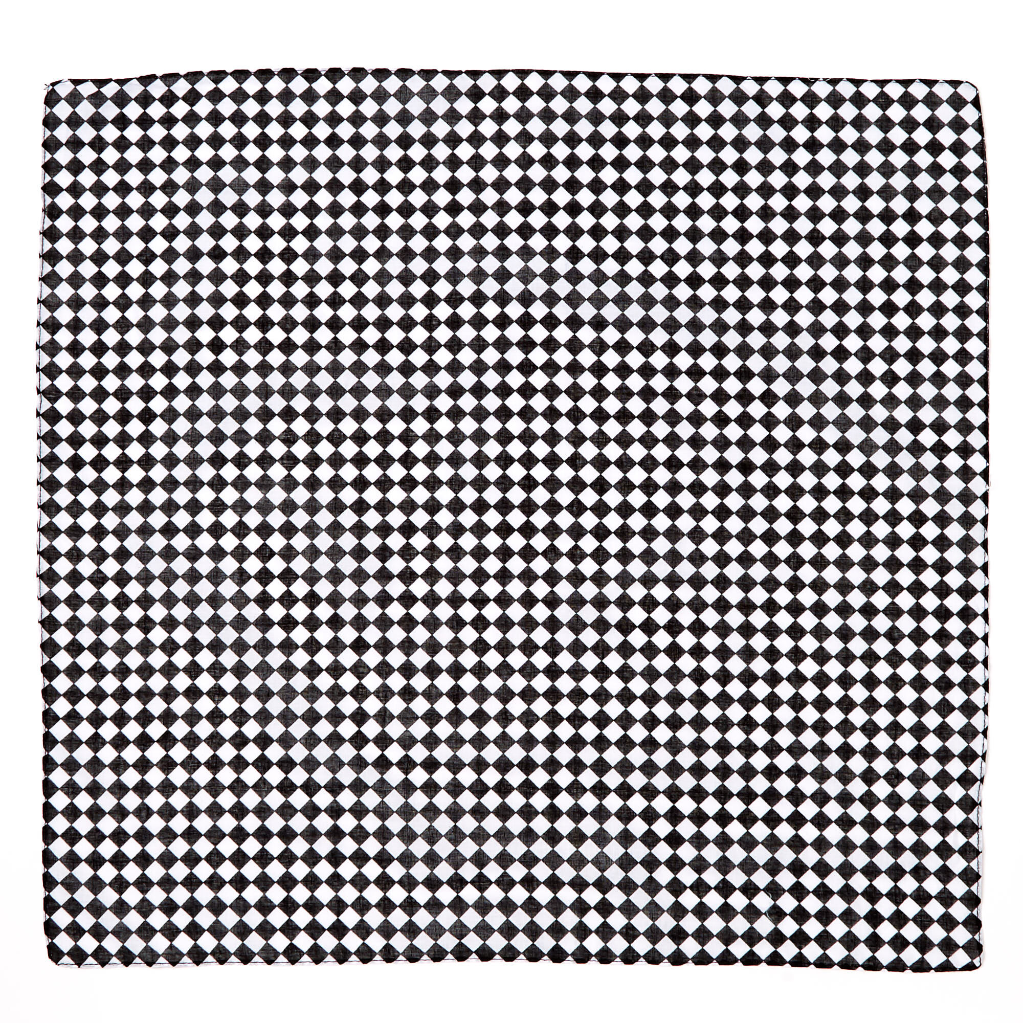 Black & White Checkered Bandana Headwrap,