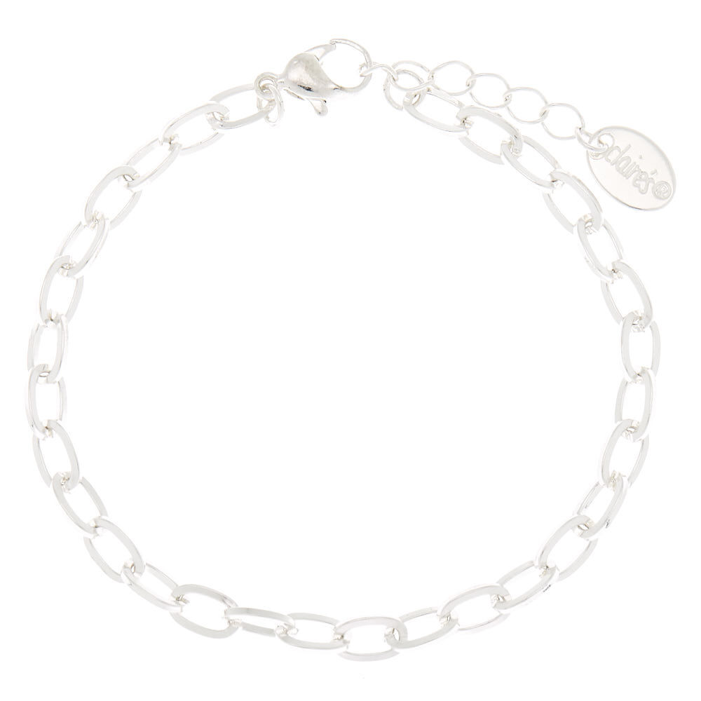 Silver Charm Chain Bracelet,