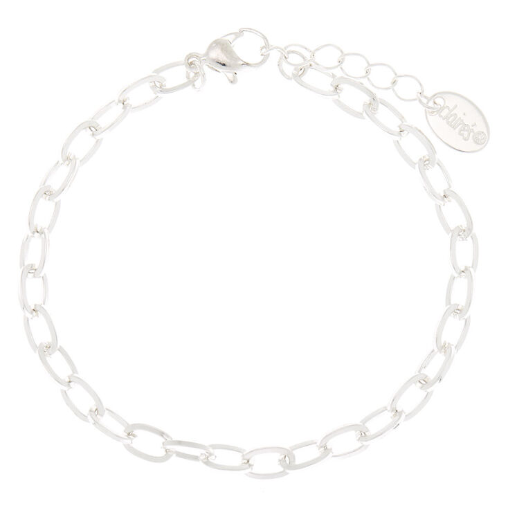 Silver Charm Chain Bracelet | Claire's
