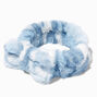 Blue Multicolored Furry Makeup Bow Headwrap,