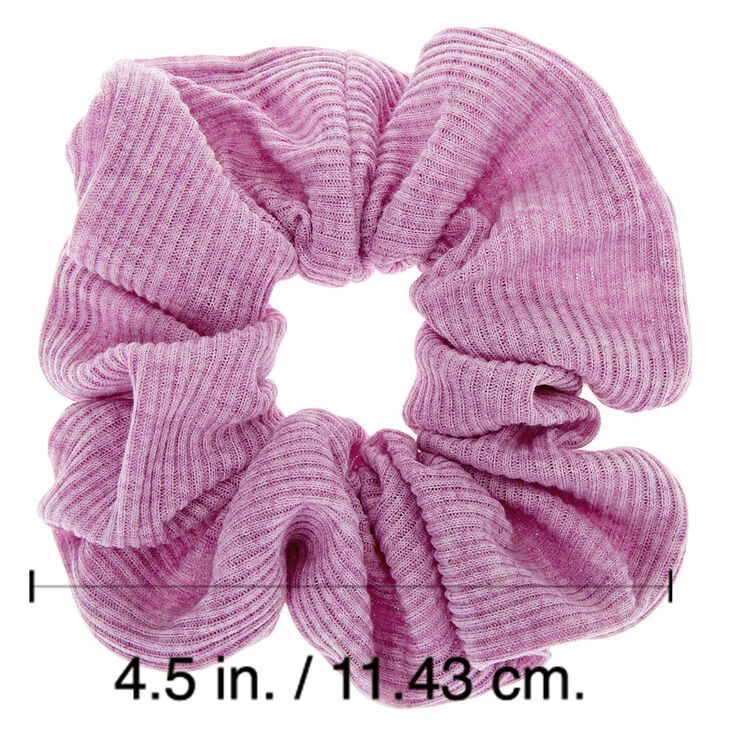 Medium Ribbed Hair Scrunchie - Lilac,