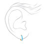 Boucles d&#39;oreilles huggies 10&nbsp;mm &eacute;maill&eacute;es bleues couleur dor&eacute;e,
