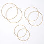 Gold Graduated Hoop Earrings - 60MM, 70MM, 80MM,