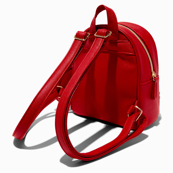 Valentine&#39;s Day Red Quilted Heart Small Backpack,