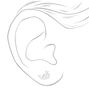 Clous d&#39;oreilles baleine couleur argent&eacute;e,