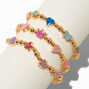 Bracelets &eacute;lastiques ic&ocirc;ne bille couleur dor&eacute;e - Lot de 3,
