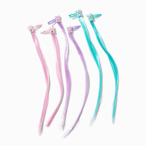 Claire&#39;s Club Critter Gem Faux Hair Snap Hair Clips - 6 Pack,