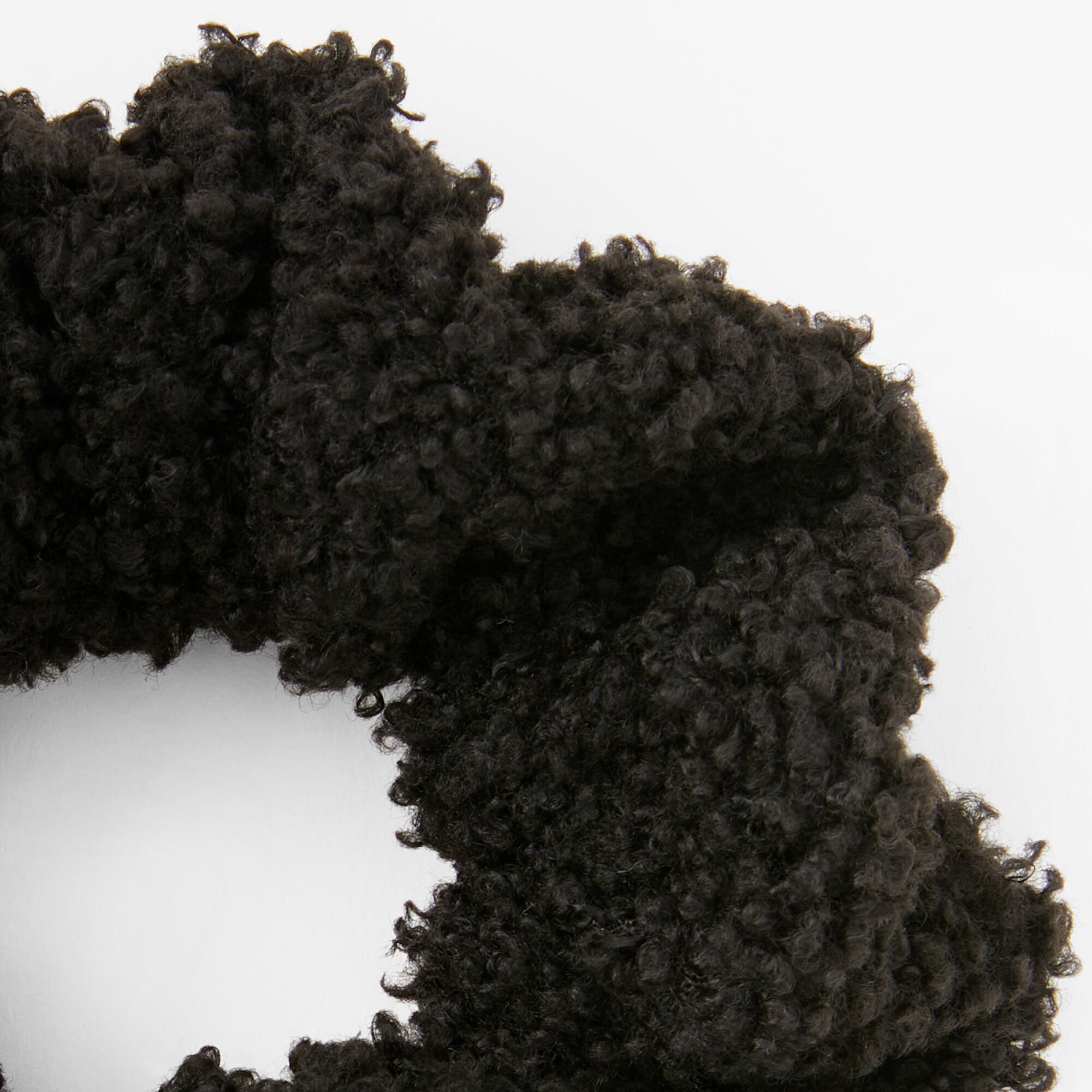 Black Teddy Hair Scrunchie,