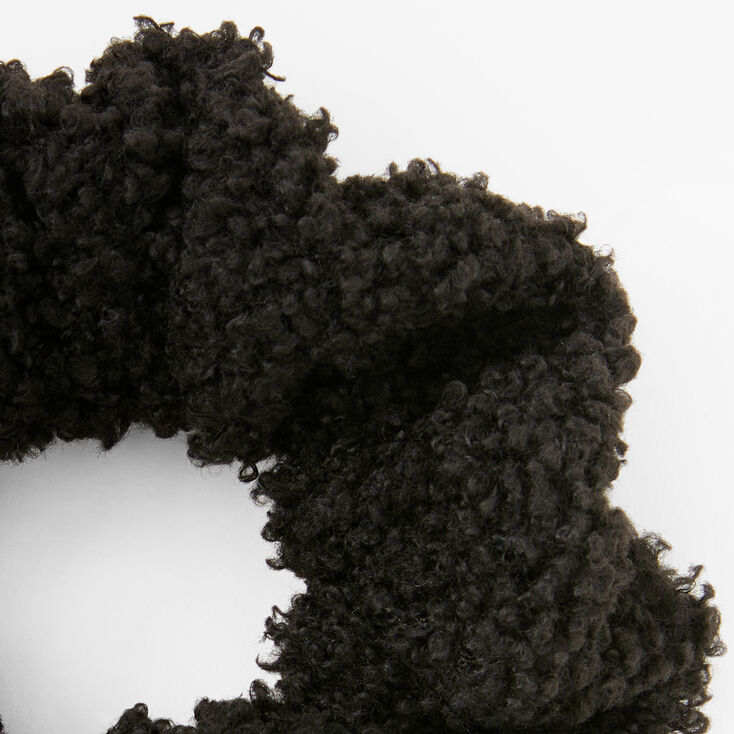 Black Teddy Hair Scrunchie,
