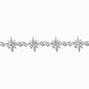 Silver-tone Star Burst Choker Necklace,