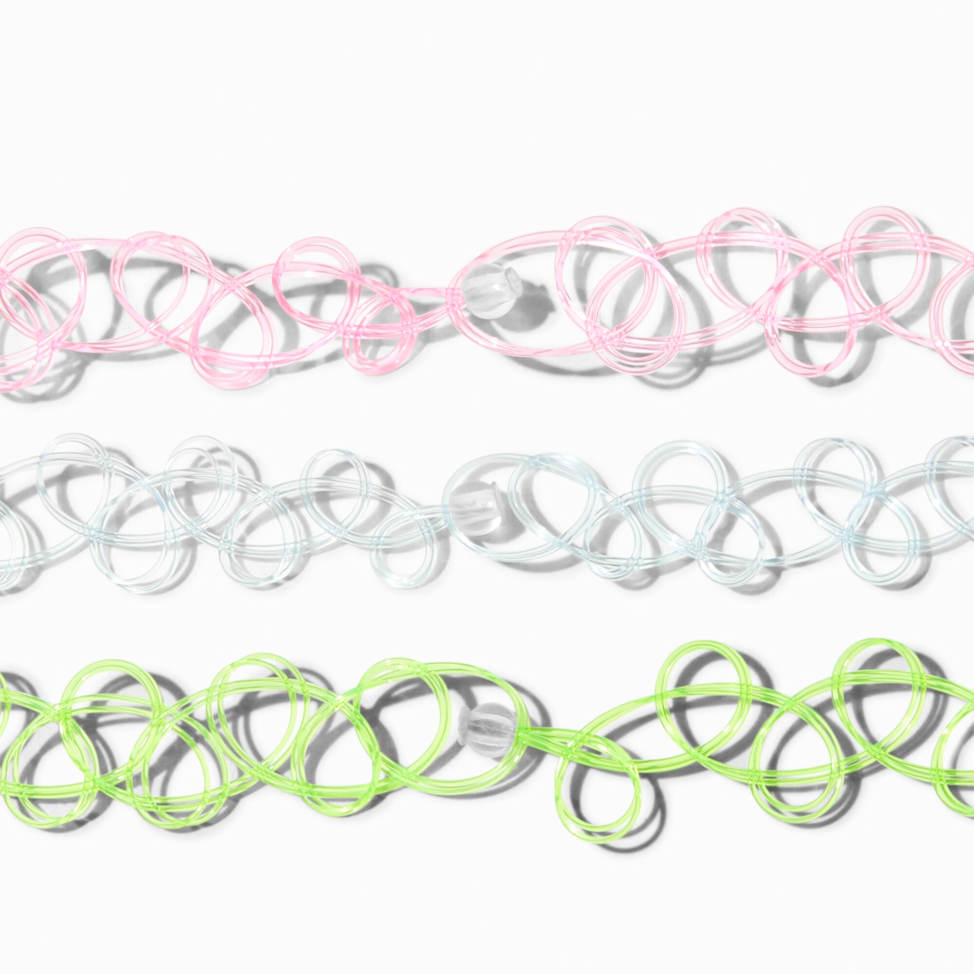 Best Friends Fruit Snail Pendant Tattoo Choker Necklaces - 3 Pack,