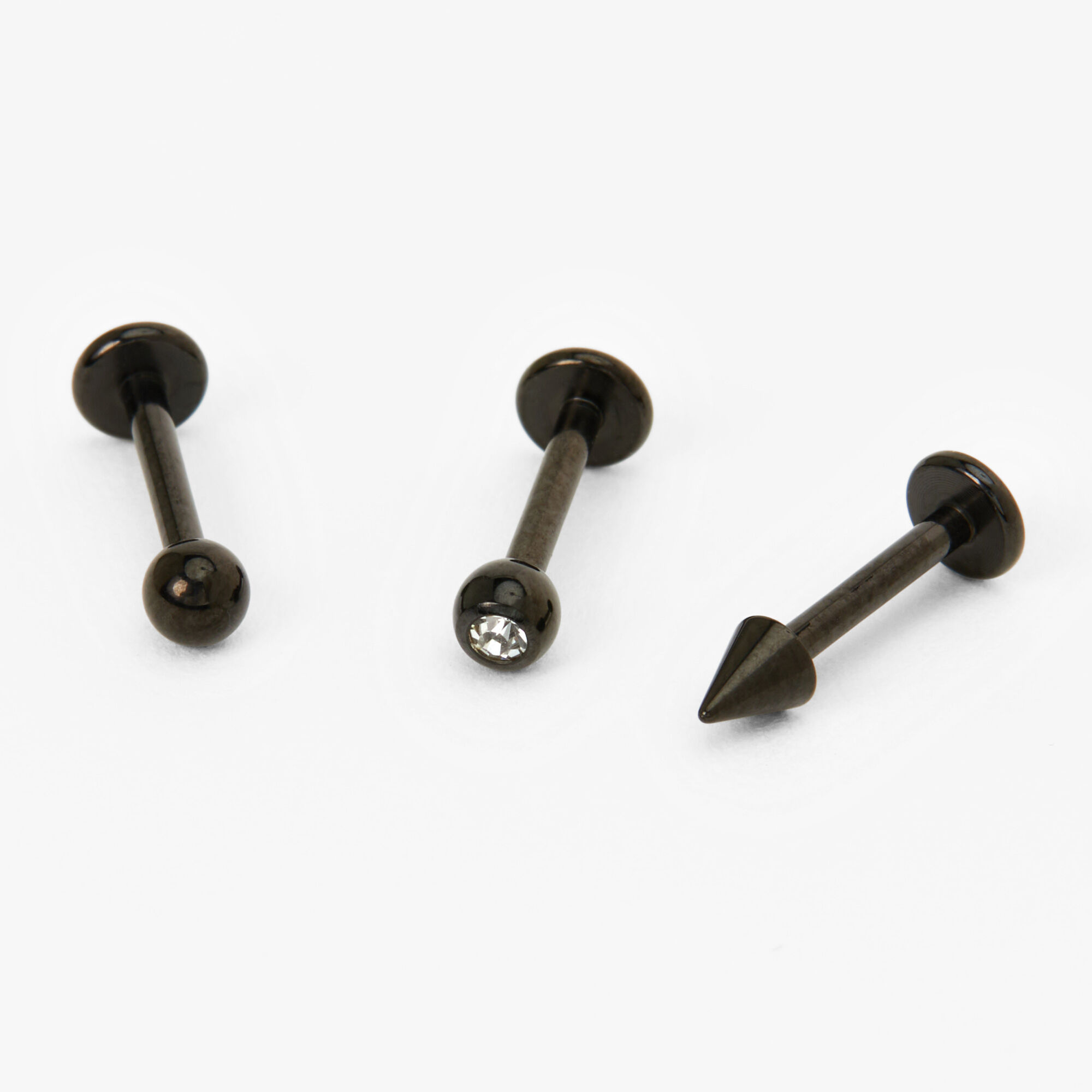 Black cheap tragus earrings