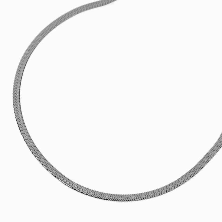 Collier de cha&icirc;ne serpent 3&nbsp;mm en acier inoxydable couleur argent&eacute;e,