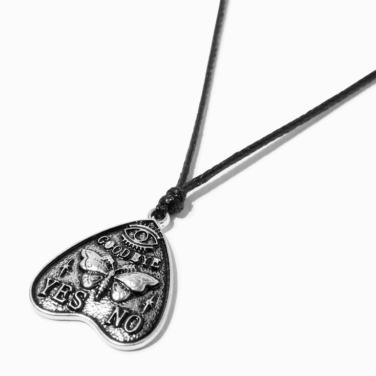 Black Ouija Triangle Planch Cord Pendant Necklace,