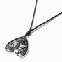 Black Ouija Triangle Planch Cord Pendant Necklace,