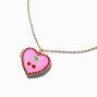 Cherry Heart Locket Pendant Necklace,