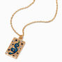 Gold Snake Tarot Card Mood Pendant Necklace,