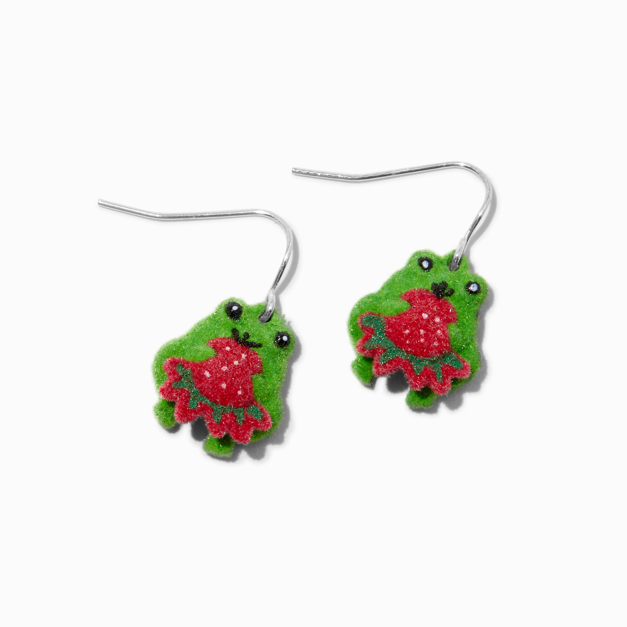 Fuzzy Frog Strawberry 0.5 Drop Earrings