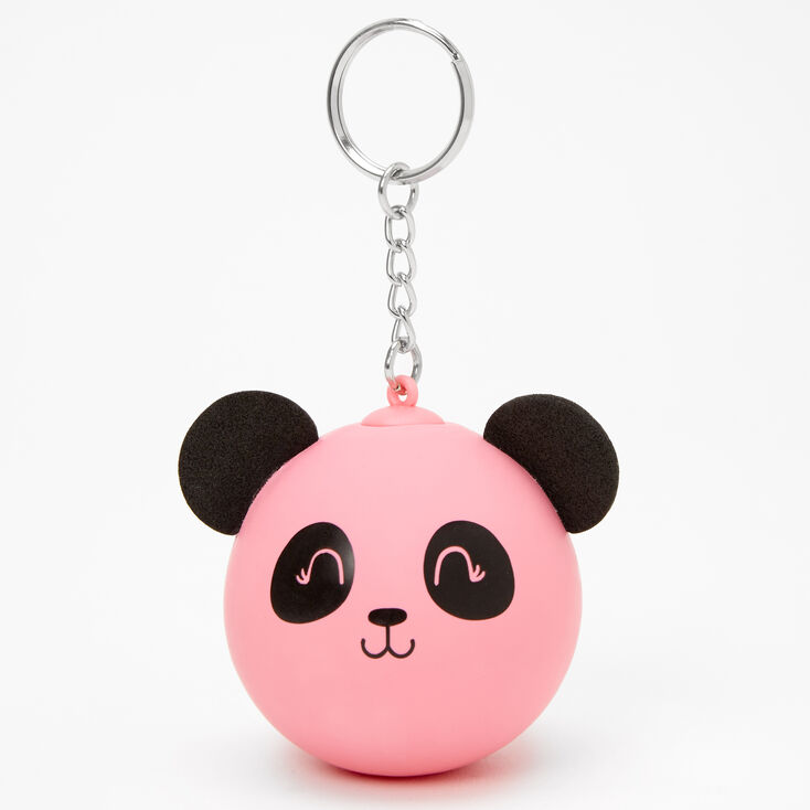 Panda Stress Ball Keychain - Pink,