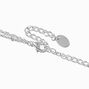 Silver Bezel Daisy Y-Neck Multi-Strand Necklace,