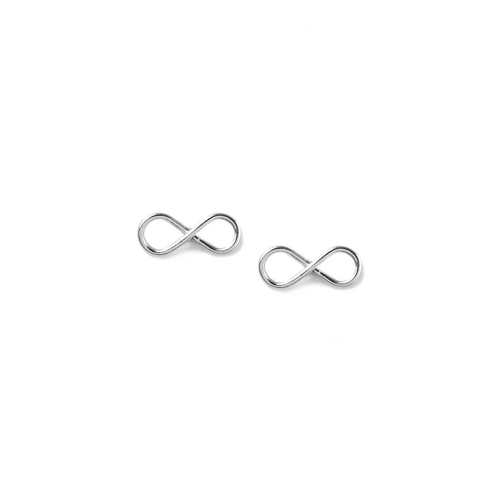 Sterling Silver Infinity Symbol Stud Earrings,