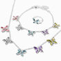 Claire&#39;s Club Silver Butterfly Jewelry Set - 3 Pack,