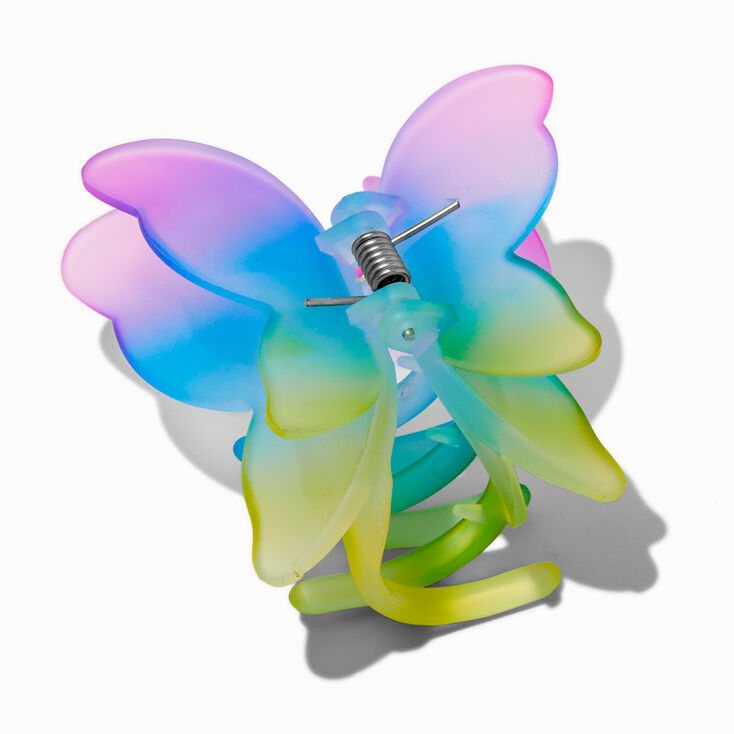Rainbow Butterfly Frosted Hair Claw,