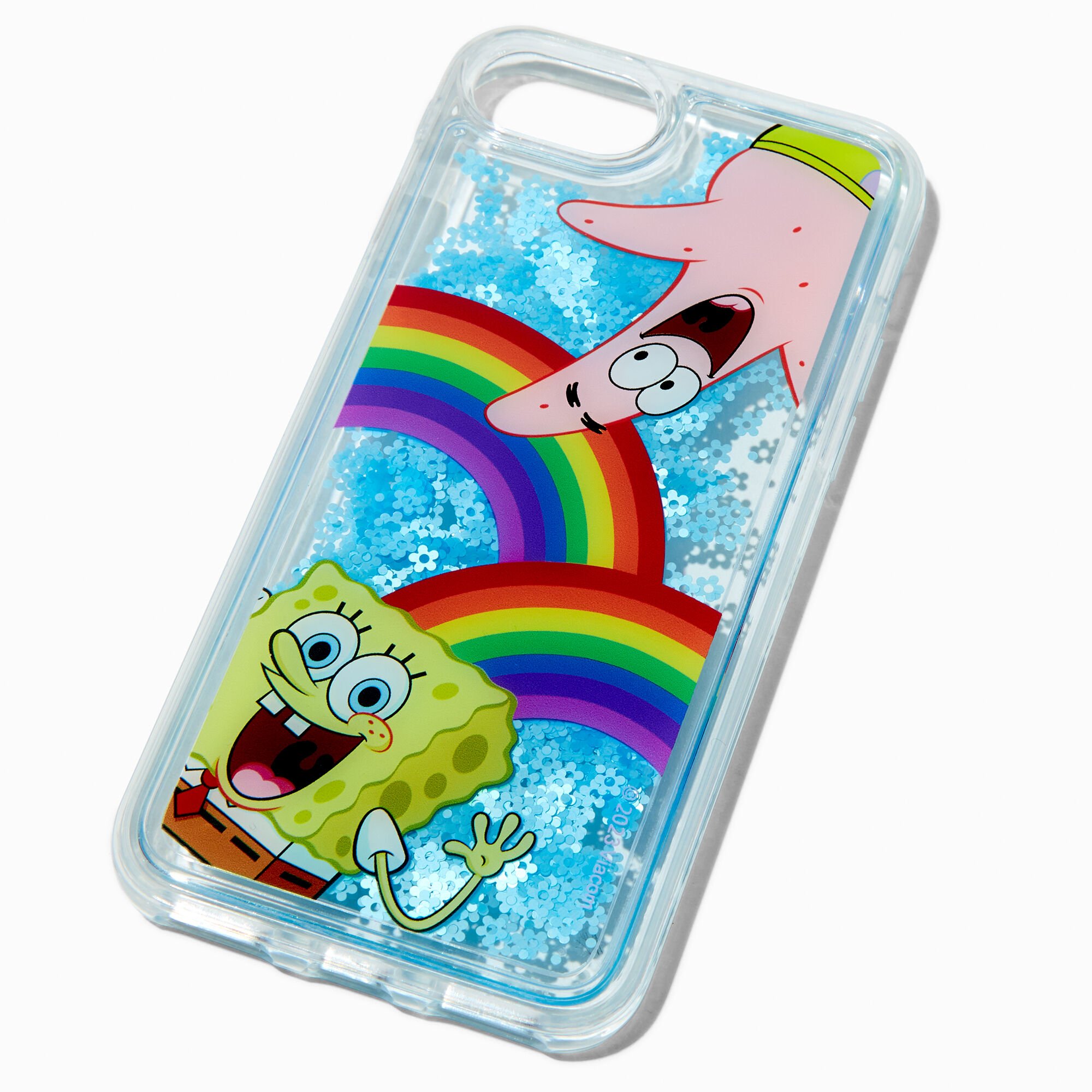 View Claires Spongebob Squarepants LiquidFilled Protective Phone Case Fits Iphone 678se Rainbow information