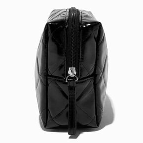 Black Quilted Medium Makeup Bag,