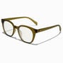 Solar Blue Light Reducing Crystal Green Clear Lens Oval Frames,