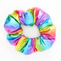 Medium Puffy Metallic Rainbow Hair Scrunchie,
