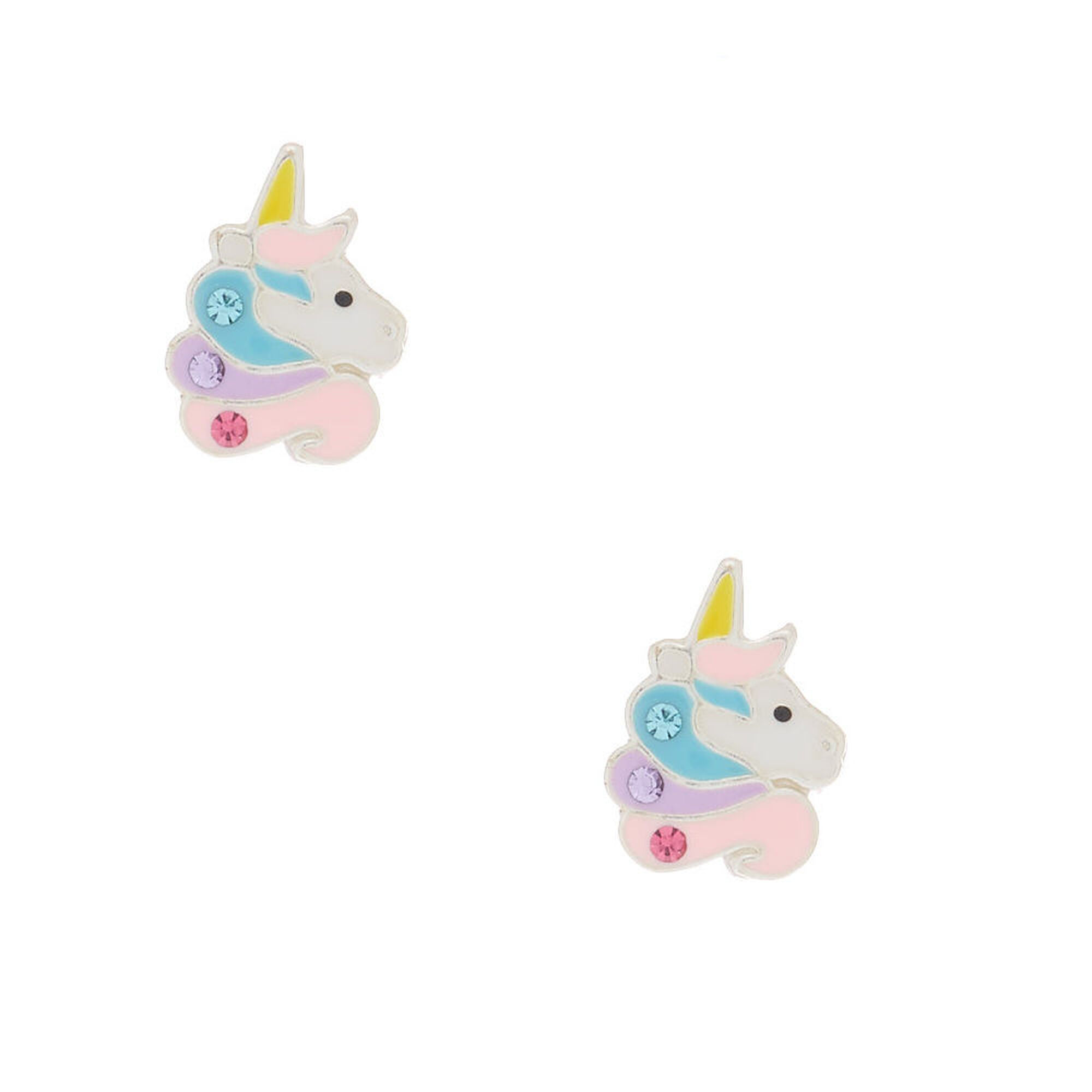 View Claires Sherbet Unicorn Earrings Silver information
