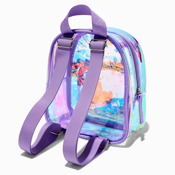 Sac &agrave; dos violet petits animaux shaker transparent Claire&#39;s Club,