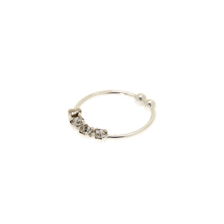 Sterling Silver Stone Faux Nose Ring Claire's