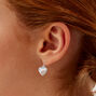 Pink Heart Shaker Silver-tone 0.5&quot; Drop Earrings,