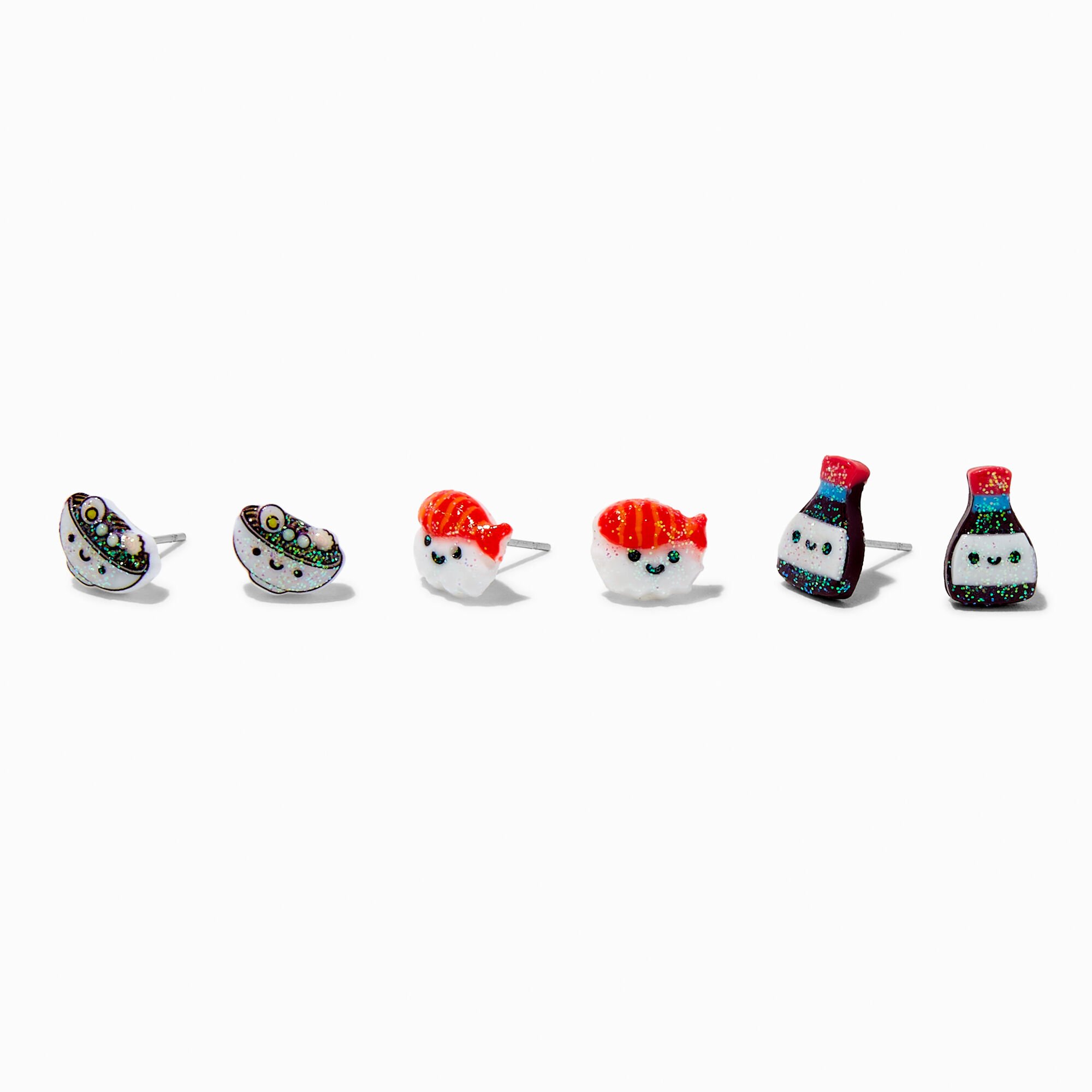 Sushi Stud Earrings - 3 Pack,