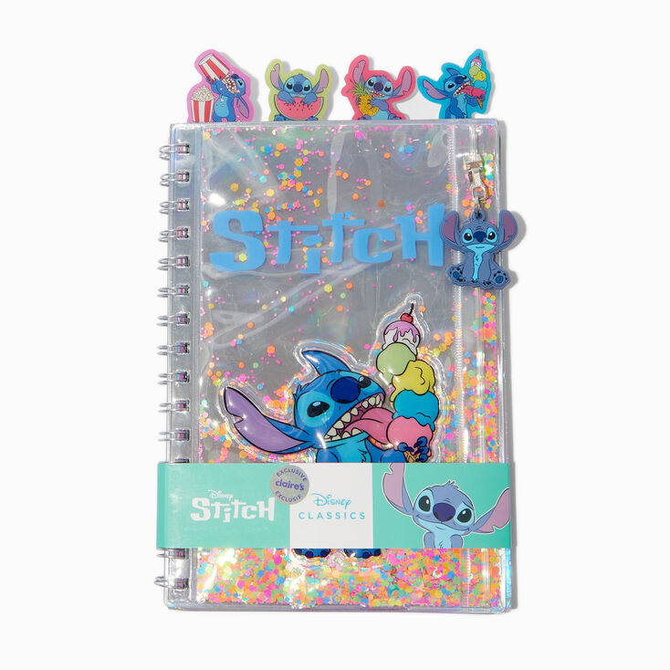 Disney Stitch Claire&#39;s Exclusive Foodie Shaker Spiral Notebook,