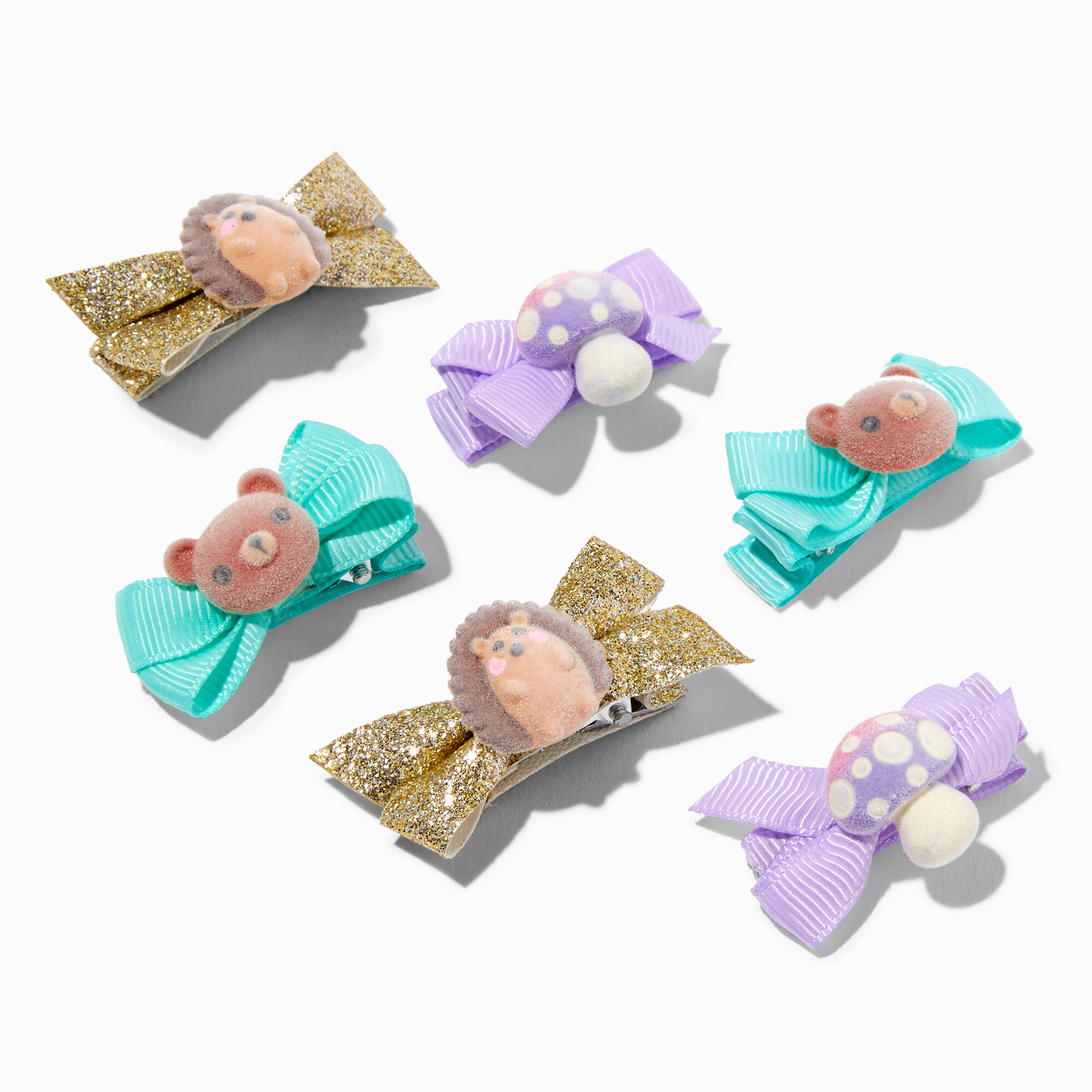 View Claires Club Forest Critters Hair Clips 6 Pack Brown information