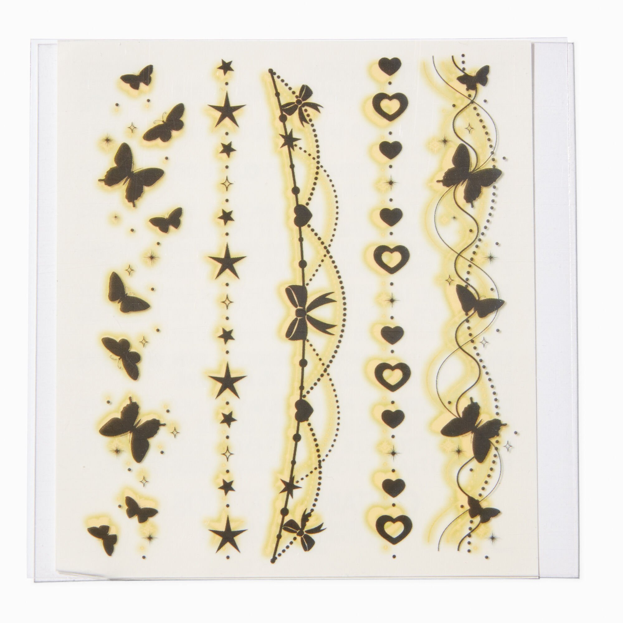 Tatouages temporaires phosphorescents,