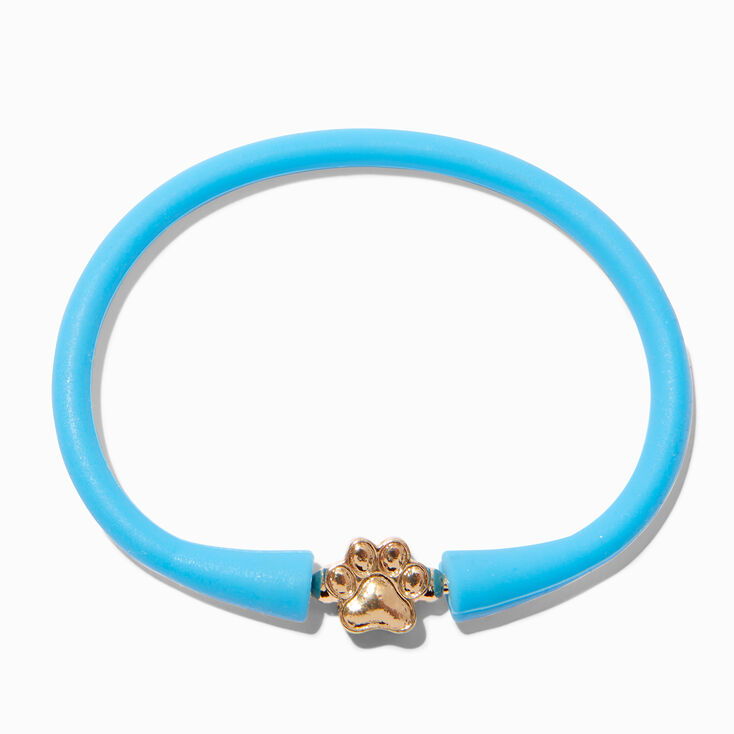 Light Blue Paw Silicone Bracelet,