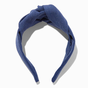 Blue Denim Knotted Headband,