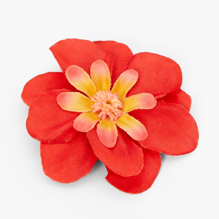 Red Flower Hair Clip,