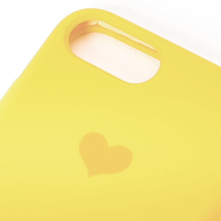 Coque de portable c&oelig;ur jaune - Compatible avec iPhone&reg; 6/7/8/SE,